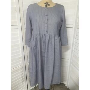 Hidden Alley Cottagecore Babydoll Knee Length Dress 3/4 Sleeve Women’s Sz Large